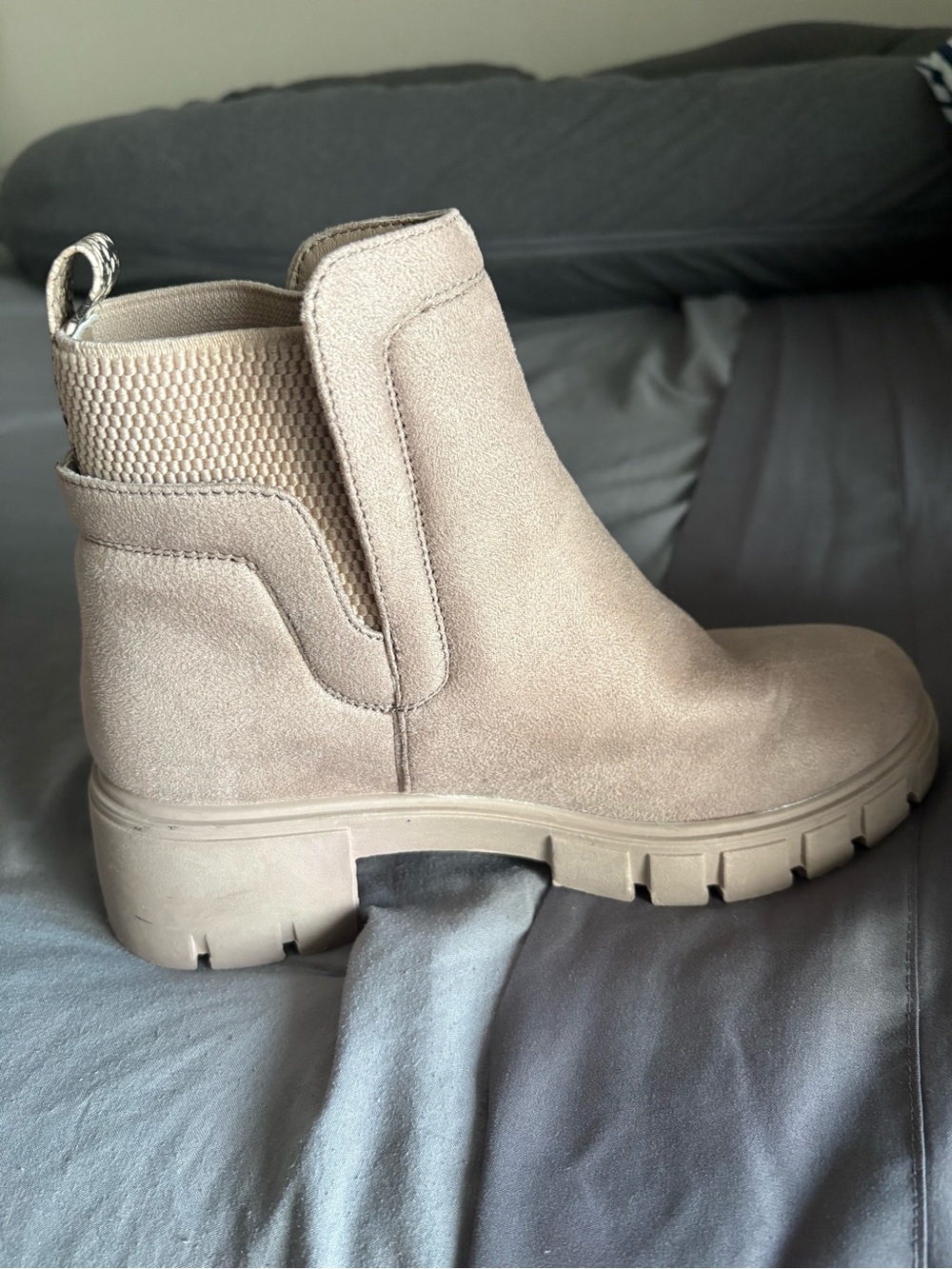 Merrell Women's Taupe Suede Chelsea Lug Boot